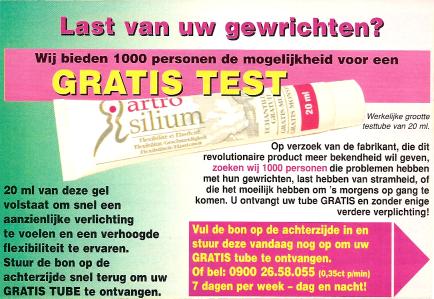 Avertentie in bonboekje